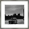 Three Cabs And Westminster Framed Print
