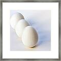 Three Eggs In A Row Framed Print
