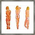 Three Naked Ladies Framed Print