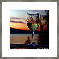 Toasting A Beautiful Evening Framed Print