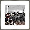 Tower Of London With Tube Sign Framed Print