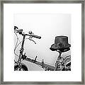 Traveling In Style . Black And White Framed Print