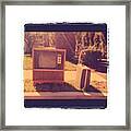 Tv And Suitcase Framed Print