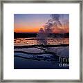 Twilight Eruption Of Great Fountain Geyser 5 Framed Print