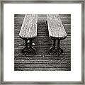 Twin Benches Framed Print