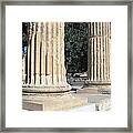 Twin Columns Olympia Greece Framed Print
