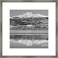 Twin Peaks Mccall Reservoir Reflection Bw Framed Print