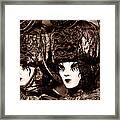 Twins In Sepia Framed Print