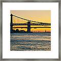 Two Bridges And A Lady Framed Print