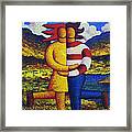 Two Lovers In A Landscape By A Lake Framed Print