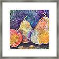 Two Pears And An Apple Framed Print