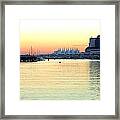 Vancouver Harbor At Sundown Framed Print