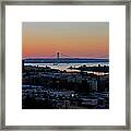 Verazano Sunset Framed Print