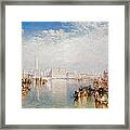View Of Venice The Ducal Palace Dogana And Part Of San Giorgio Framed Print