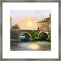 Village On The River Framed Print