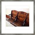 Vintage Courthouse Seats Framed Print