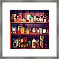 #vintage #medicinecabinet #shelves Framed Print