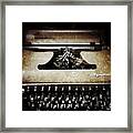 Vintage Olympia Typewriter Framed Print