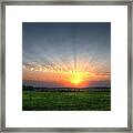 Warm Summer Sunset Framed Print