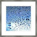 Water Drops On A Shiny Surface Framed Print