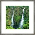 Waterfall In Laos Framed Print