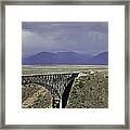 Weather At The Rio Grande Gorge Bridge Framed Print