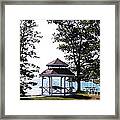 Wedding Gazebo By Lake Erie At Evangola State Park Framed Print