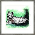 Westie With Soother Framed Print