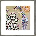 Wild And Crazy Giraffe Framed Print