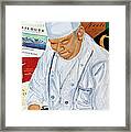 Wine Label Chef Framed Print