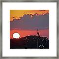 Wings At Rest Under The Sunset Framed Print