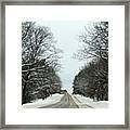 Winter Road Framed Print