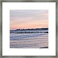 Winter Sunset At Wallis Sands New Hampshire Framed Print