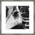 Woman Looking Through Glass Version 1 Framed Print