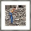 Wood Cutter Framed Print