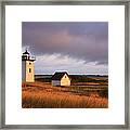 Wood End Lighthouse Landscape Framed Print