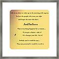 Words Of Inspiration Is Not Mine But Framed Print