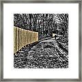 Yellow Fences On The Saucon Trail Framed Print