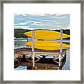 Yellow Kayaks Framed Print