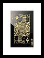 King Of Diamonds In Gold On Black Framed Print King Of Diamonds In Gold On Black Framed Print