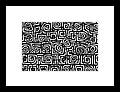 Seamless Egyptian Motif Or Greek Key Pattern Of Wonky Hand Drawn Black Ink Spiral Square Lines On Transparent Background Simple Abstract Blender Texture In A Bold Whimsical Doodle Line Art Style Framed Print Seamless Egyptian Motif Or Greek Key Pattern Of Wonky Hand Drawn Black Ink Spiral Square Lines On Transparent Background Simple Abstract Blender Texture In A Bold Whimsical Doodle Line Art Style Framed Print