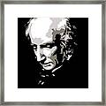 William Wordsworth Black And White Silhouette Art Framed Print