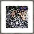 Bank Security Officer - On A Rainy Day Framed Print