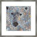 Holiday Hearts Polar Bear Framed Print