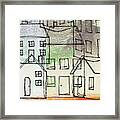 Houses By The River Framed Print