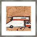 Abstract Moving Truck Art Print Framed Print