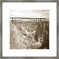 The Crooked River High Bridge Is A Steel Arch Bridge That Spans Oregon Built In 1926  Circa 1929 Framed Print