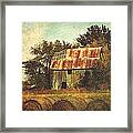 Abandoned Countryside Barn And Hay Rolls Framed Print
