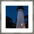 Amelia Island Lighthouse At Twilight-fernandina Beach Florida #1 Framed Print