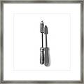 Antique Soldering Iron In Black And White #1 Framed Print